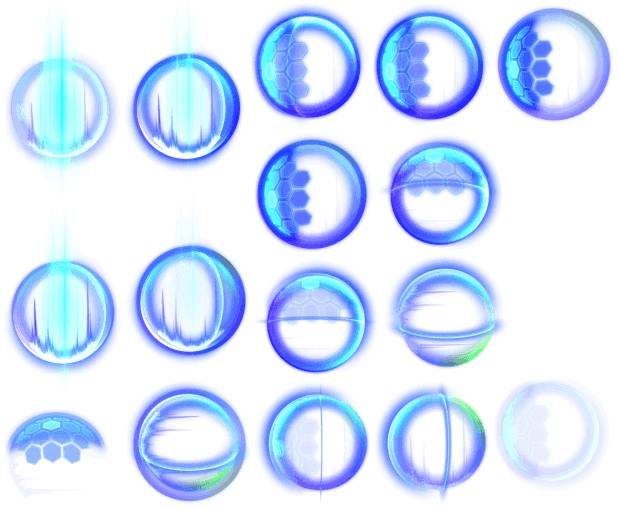 圆形蓝色创意游戏光效素材