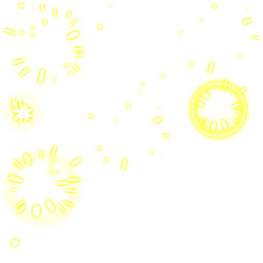 黄色光圈游戏光效素材
