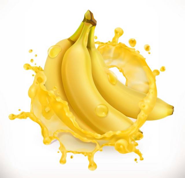 手绘香蕉水果矢量素材