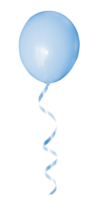 蓝色气球漂浮素材