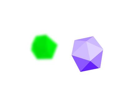 紫绿几何漂浮素材