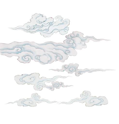 古典云朵漂浮素材