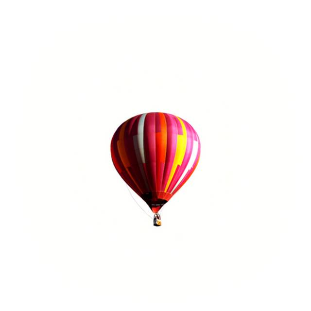 红色热气球漂浮素材