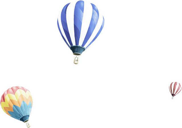 简约热气球漂浮素材