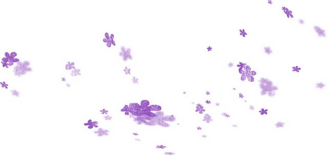 紫色可爱鲜花漂浮素材