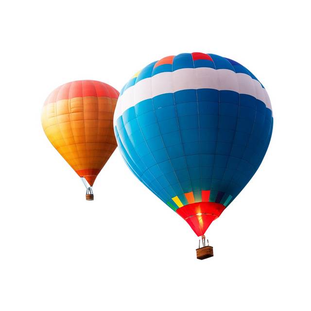 彩色的热气球漂浮素材