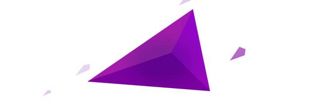 紫色三角漂浮素材