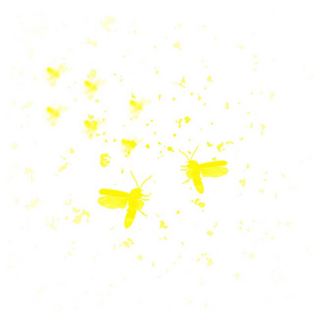 黄色抽象漂浮素材