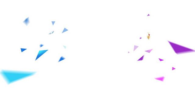 蓝紫几何三角漂浮素材