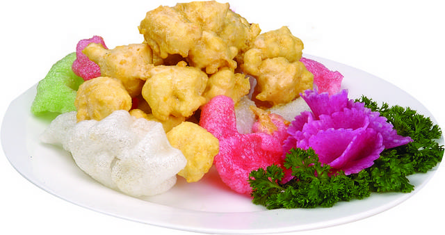 金沙焗虾球美食图片