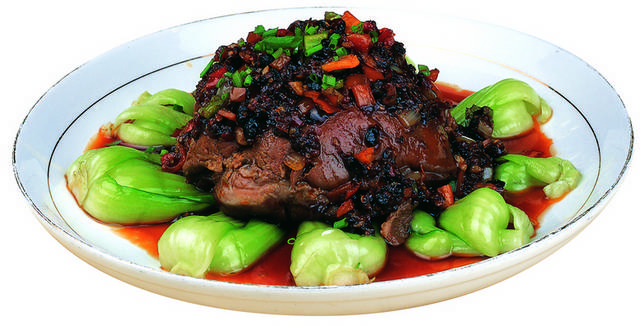老干妈扣香肘美食图片