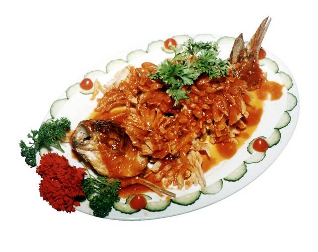 菊花活鱼美食图片