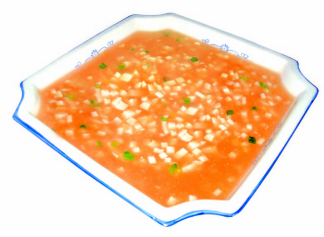 蟹黄豆类汤图片