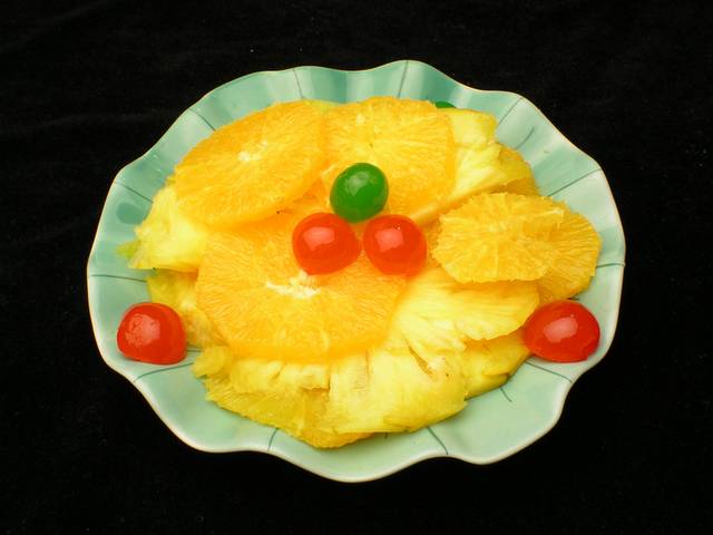 甜橙菠萝沙拉图片