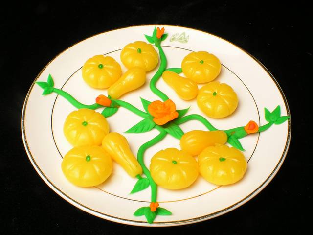 橙汁南瓜脯食物图片