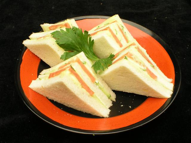 火腿三明治食物图片