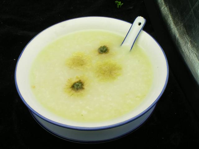 菊花粥食物图片