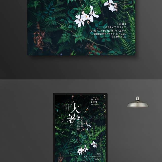 精品大暑创意海报