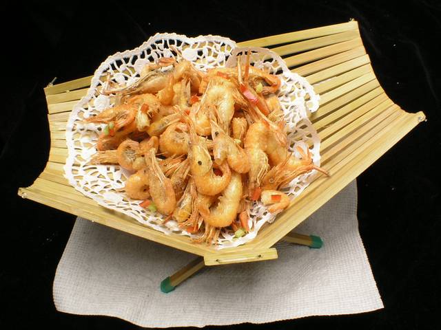 椒盐河虾图片