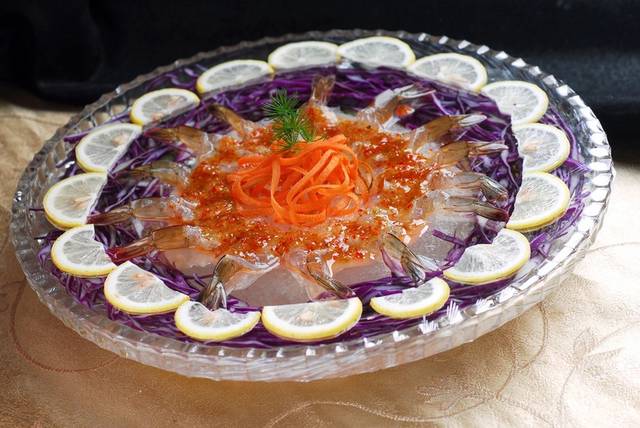 泰式刺身虾美食图片