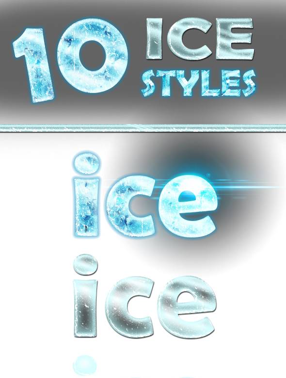 ICE冰艺术字