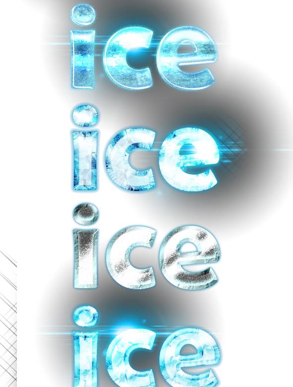 ICE冰艺术字