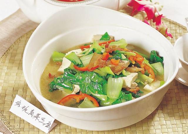 农家青菜豆腐图片