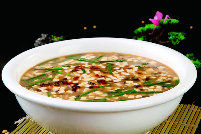 油菜豆腐汤图片
