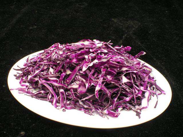 糖醋紫白菜图片