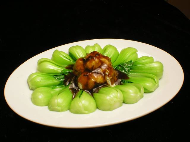 鲍汁菜胆猴头菇图片