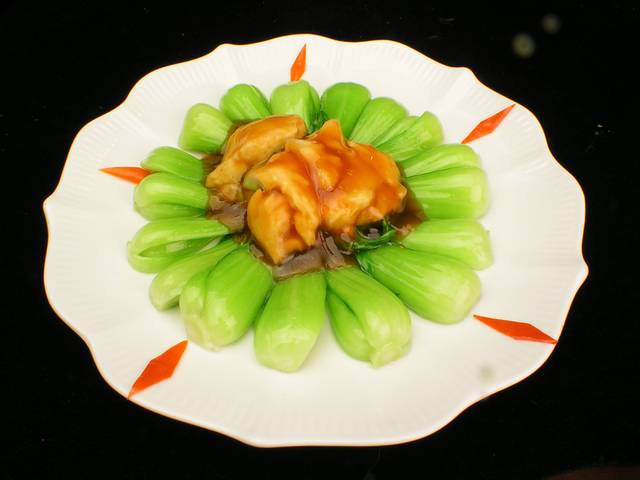 鲍汁菜胆猴头菇图片