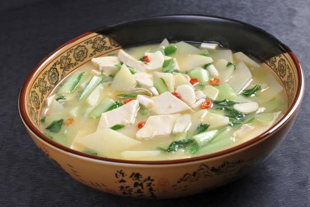 小白菜炖豆腐图片9
