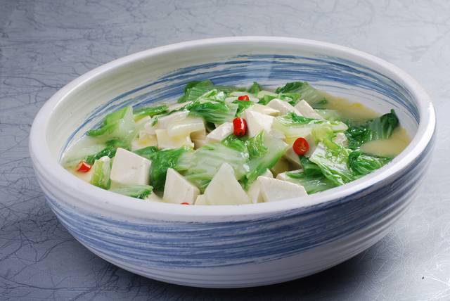 小白菜炖豆腐图片6