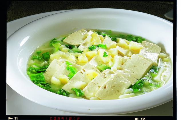 小白菜烩豆腐图片3