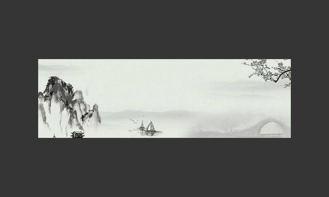 泼墨中国风banner背景