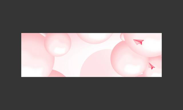 粉色气泡banner背景