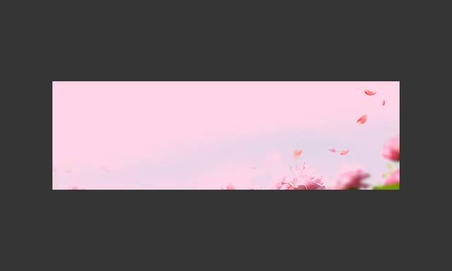 粉色花朵浪漫banner背景