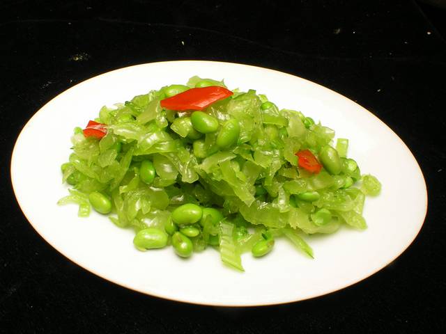 青咸菜毛豆图片