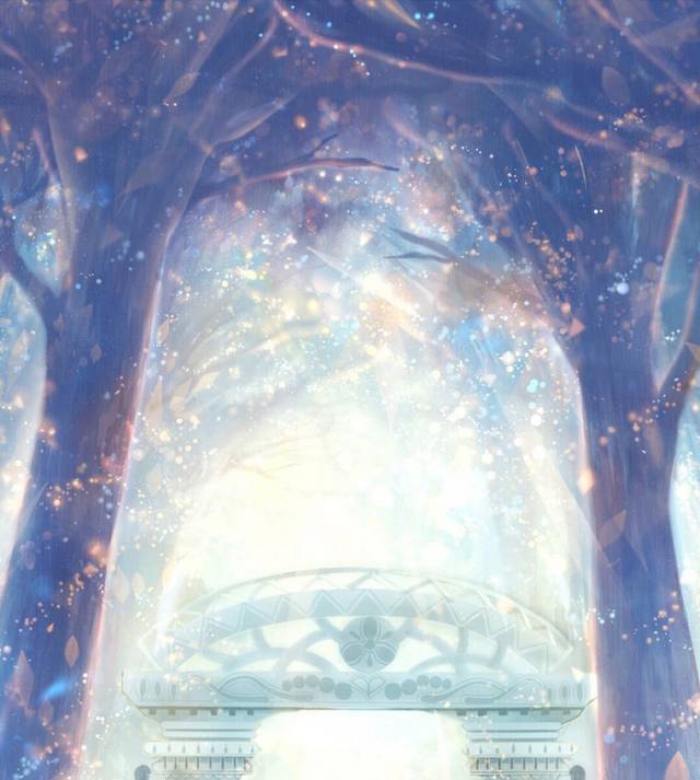 手绘梦幻拱门h5背景