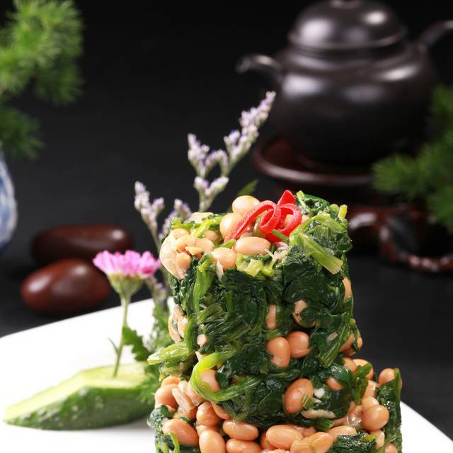时蔬黄豆美食图片