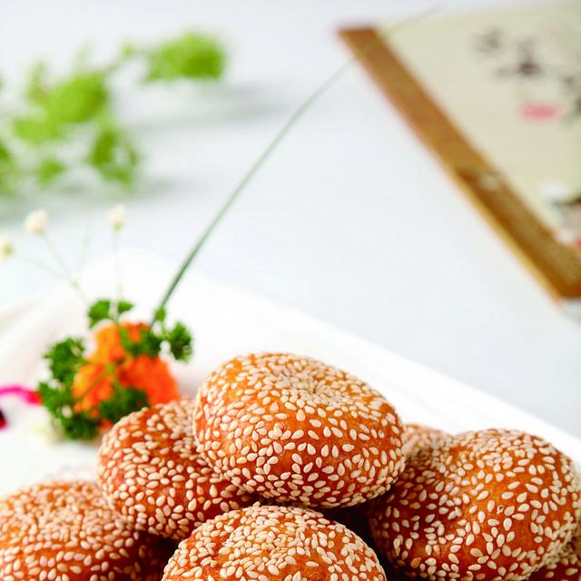 糯米南瓜饼美食图片