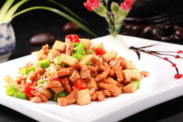 鲍菇小炒牛美食图片