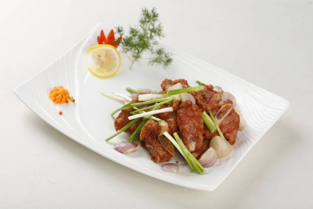 香葱焗肉排图片
