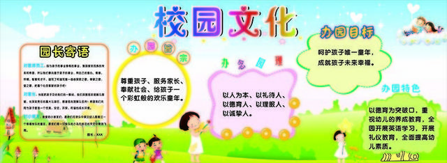 可爱卡通幼儿园文化墙