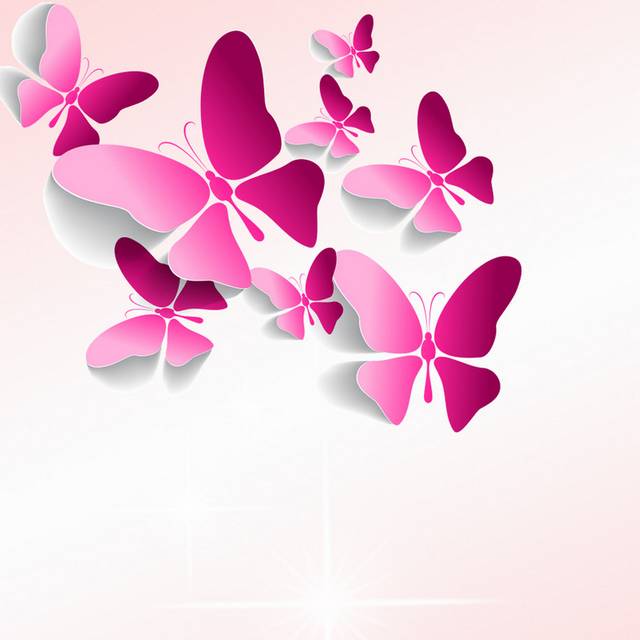 粉色蝴蝶h5背景