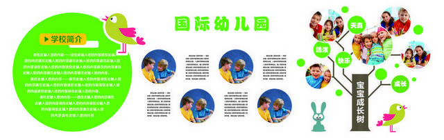 国际幼儿园简介宣传栏