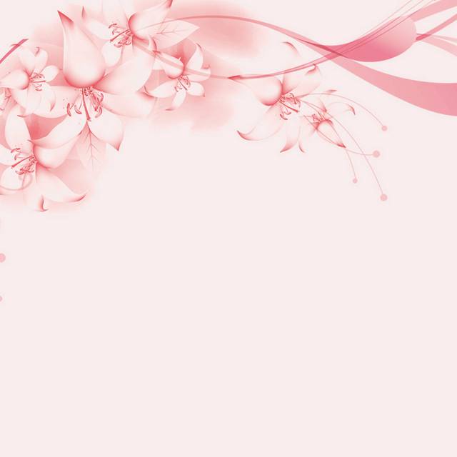 淡粉色花朵h5背景