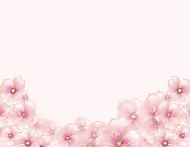 粉色可爱花朵h5背景