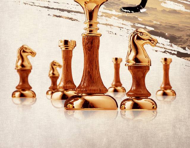 金色国际象棋h5背景