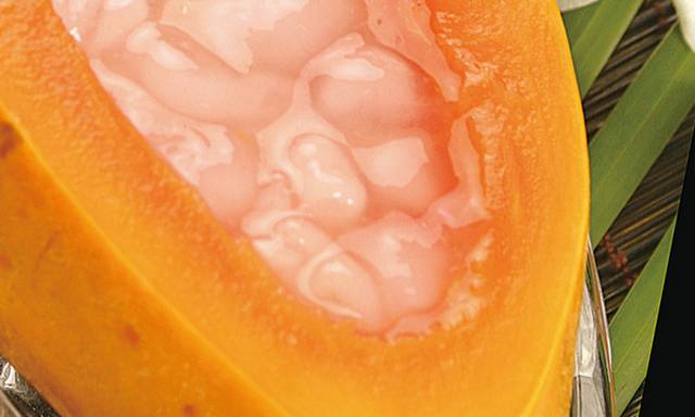 原汁木瓜炖雪蛤图片